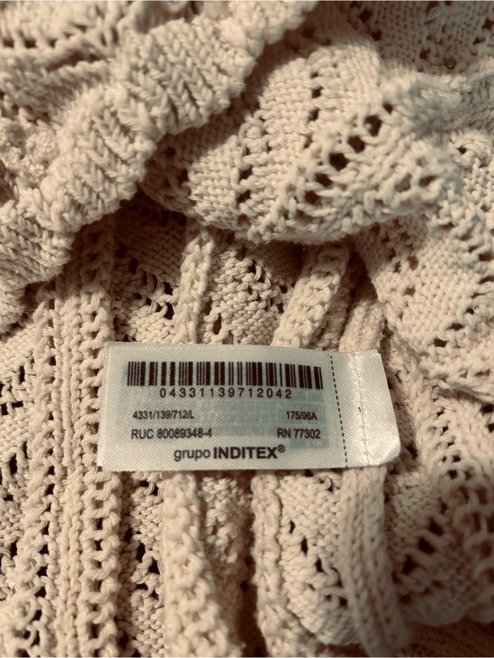 Zara Open-Knit Button Front Short Sleeve Cardigan. Size Large - Picture 9 of 12